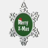 Xメリーマス スノーフレークピューターオーナメント (右)