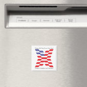 Xモノグラムアメリカ国旗 マグネット (インサイチュ (食洗機))