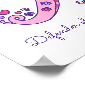 Xモノグラムアートザンドリア女の子の名前の意味ポスター ポスター (角)