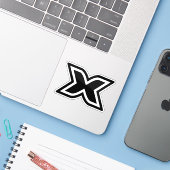 Xモノグラム シール (ノートパソコンとiPhone)