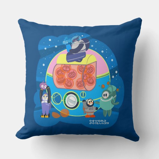 Xワールドチーム319-20250228ピロー クッション (正面)