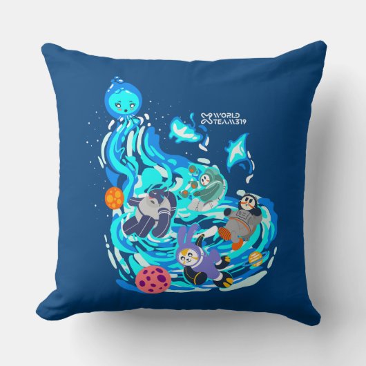 Xワールドチーム319-20250305ピロー クッション (正面)