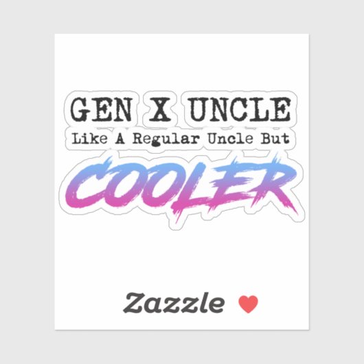 X世代の叔父 – 通常の叔父のようにも シール (シート)