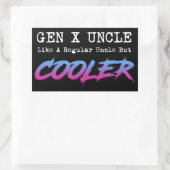 X世代の叔父 – 通常の叔父のようにも 長方形シール (バッグ)