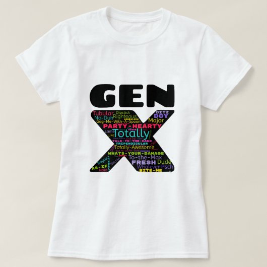 X世代フレーズ Tシャツ (デザイン正面)