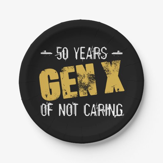 X世代50誕生日 ペーパープレート (正面)