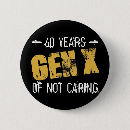 X世代60誕生日 缶バッジ (正面)