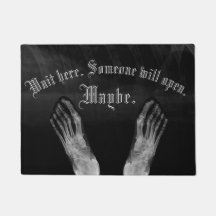 X光線の放射線学の医学の足は玄関マットをここに待っています