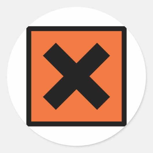 x化学者の毒性徴候 ラウンドシール (正面)