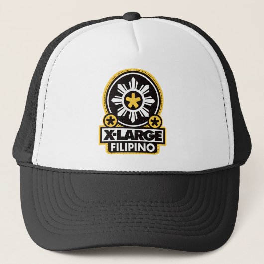 X大きいフィリピン人-黒 キャップ (正面)