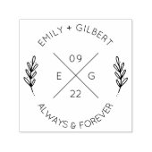 X字横断ミニマルイニシャル結婚ズ セルフインキングスタンプ (デザイン)