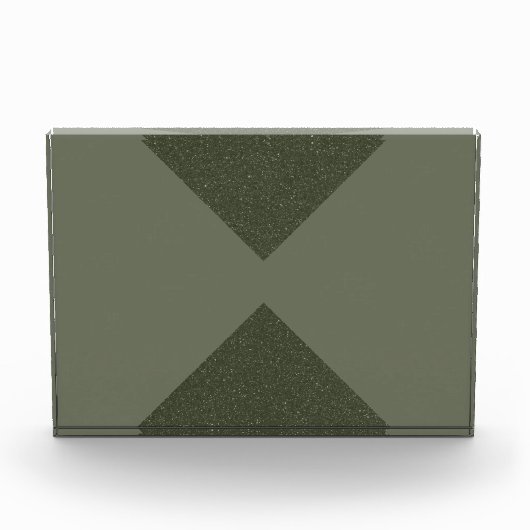 X幾何はっきりしたモスグリーンフォトブロック フォトブロック (正面)