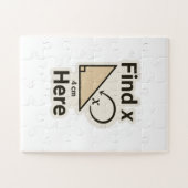 X数学のジョークのステッカーを見つけるおもしろい- Geometry Pun ジグソーパズル (横)