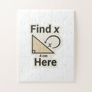 X数学のジョークのステッカーを見つけるおもしろい- Geometry Pun ジグソーパズル