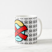 X氏 – 匿名の謎の人物v1.1 コーヒーマグカップ (正面右)