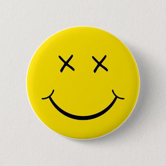 X目の顔 缶バッジ (正面)