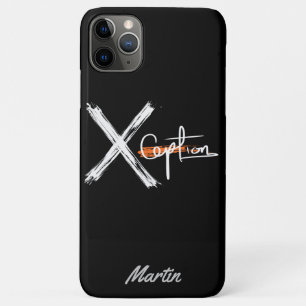 X積 カッコいい白黒名前をカスタムする iPhone 11 PRO MAXケース