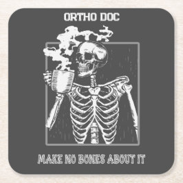 X線おもしろいカスタマイズ可能な医療ジョブオルソドドキュメント スクエアペーパーコースター