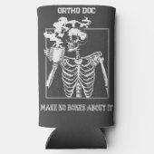 X線おもしろいカスタマイズ可能な医療ジョブオルソドドキュメント スリム缶クーラー (裏面)