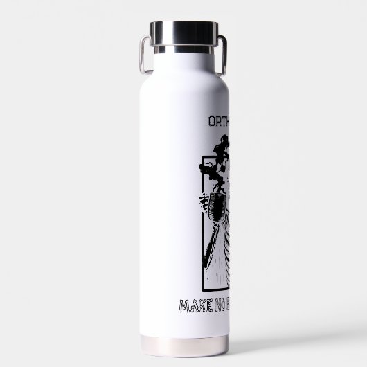 X線おもしろいカスタマイズ可能な医療ジョブオルソナース ウォーターボトル (正面)