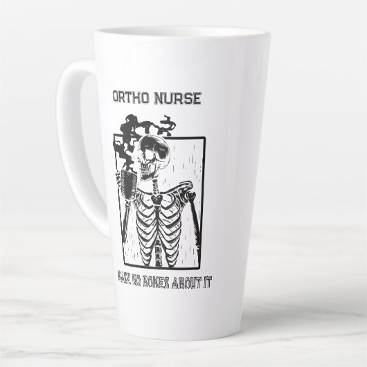 X線おもしろいカスタマイズ可能な医療ジョブオルソナース カフェラテマグ (左アングル)