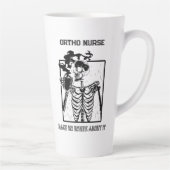 X線おもしろいカスタマイズ可能な医療ジョブオルソナース カフェラテマグ (右)
