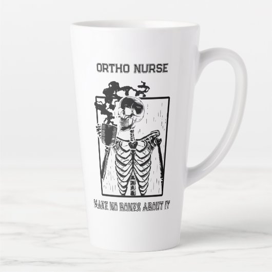 X線おもしろいカスタマイズ可能な医療ジョブオルソナース カフェラテマグ (右)