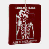 X線おもしろいカスタマイズ可能な医療業務放射線学RN セラミックオーナメント (右)