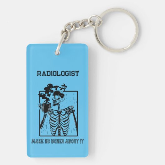 X線おもしろいカスタマイズ可能な医療業務放射線科医 キーホルダー (裏面)