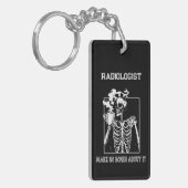 X線おもしろいカスタマイズ可能な医療業務放射線科医 キーホルダー (正面左)