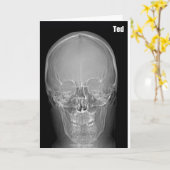 X線のテッドのバースデー・カード カード (黄色い花)