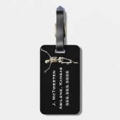 X線の技術および3つのおもしろいの骨組 ラゲッジタグ (裏面縦)