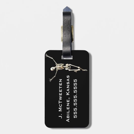 X線の技術および3つのおもしろいの骨組 ラゲッジタグ (裏面縦)