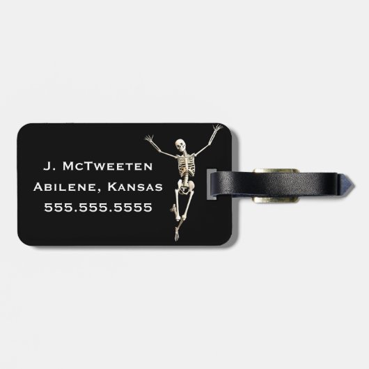 X線の技術および3つのおもしろいの骨組 ラゲッジタグ (裏面横)