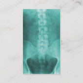 X線の芸術の縦のカイロプラクティックの名刺 名刺 (裏面)