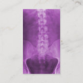 X線の芸術の縦のカイロプラクティックの名刺 名刺 (裏面)