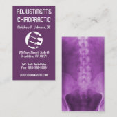 X線の芸術の縦のカイロプラクティックの名刺 名刺 (正面/裏面)