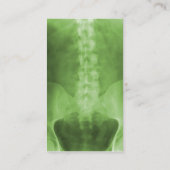 X線の芸術の縦のカイロプラクティックの名刺 名刺 (裏面)