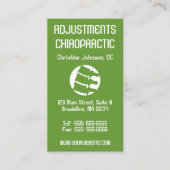 X線の芸術の縦のカイロプラクティックの名刺 名刺 (正面)