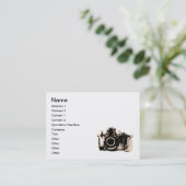 X線の視野のカメラ-セピア色 名刺 (スタンド正面)