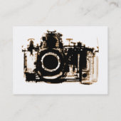 X線の視野のカメラ-セピア色 名刺 (裏面)