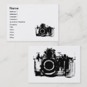 X線の視野のカメラ-黒及び白 名刺 (正面/裏面)