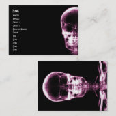 X線の視野の骨組スカル-ピンク 名刺 (正面/裏面)