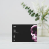 X線の視野の骨組スカル-ピンク 名刺 (スタンド正面)