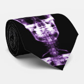 X線の視野の骨組スカル-紫色 ネクタイ (ロール)