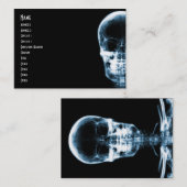 X線の視野の骨組スカル-青 名刺 (正面/裏面)