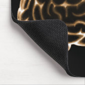 X線の頭脳の側面図のオレンジ マウスパッド (コーナー)