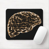 X線の頭脳の側面図のオレンジ マウスパッド (マウス)