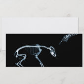 X線の骨格が青い悪い犬の招待状 招待状 (正面/裏面)