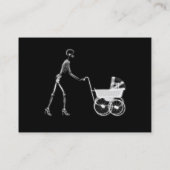 X線の骨組お母さん及びベビー-オリジナルB&W コーリングカード (裏面)